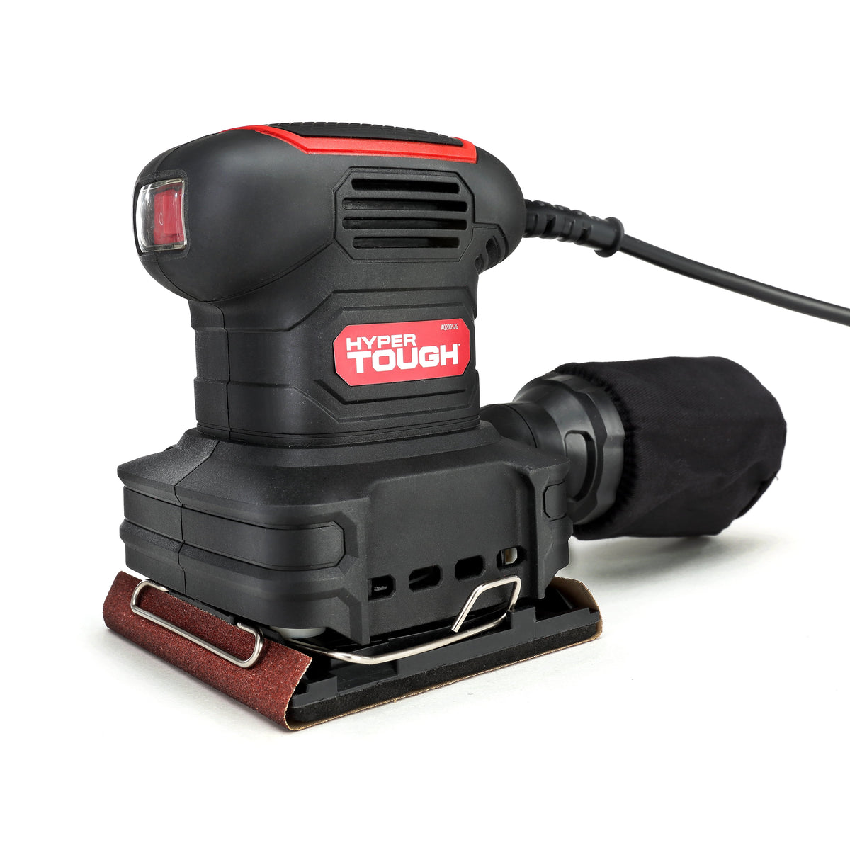 2 Amp Corded 1/4-Sheet Palm Sander with Dust Bag, Vacuum Hose Adapter, Punch Plate & 3 Sanding Sheets