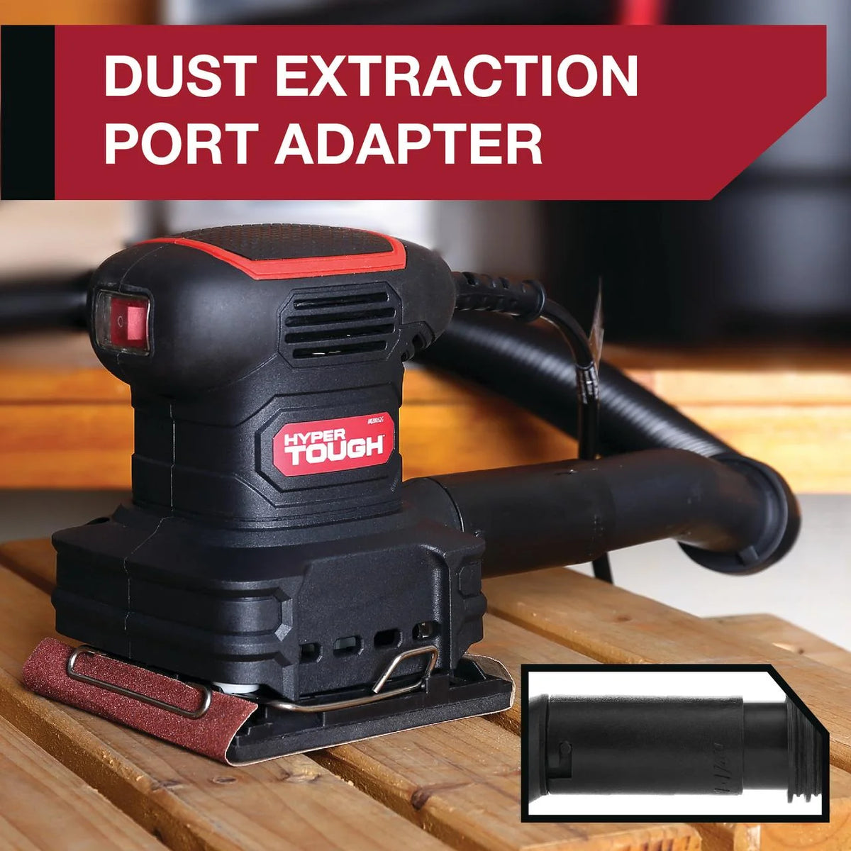 2 Amp Corded 1/4-Sheet Palm Sander with Dust Bag, Vacuum Hose Adapter, Punch Plate & 3 Sanding Sheets